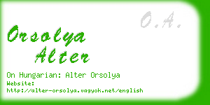 orsolya alter business card